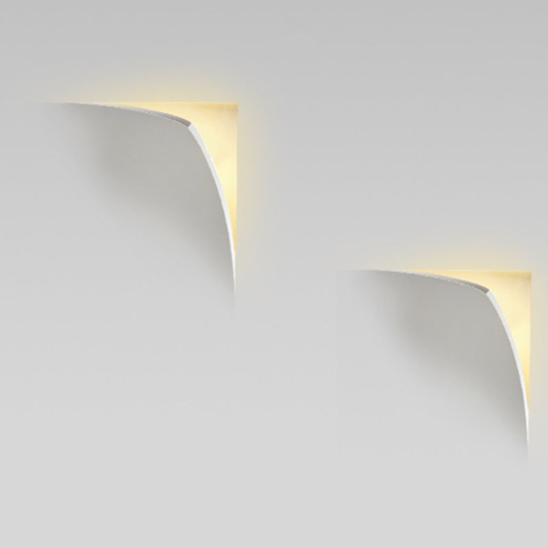 Applique murale moderne minimaliste carrée en plâtre à 1 lumière pour salon 