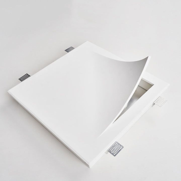 Applique murale moderne minimaliste carrée en plâtre à 1 lumière pour salon 