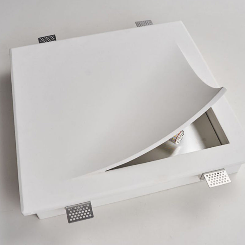 Applique murale moderne minimaliste carrée en plâtre à 1 lumière pour salon 