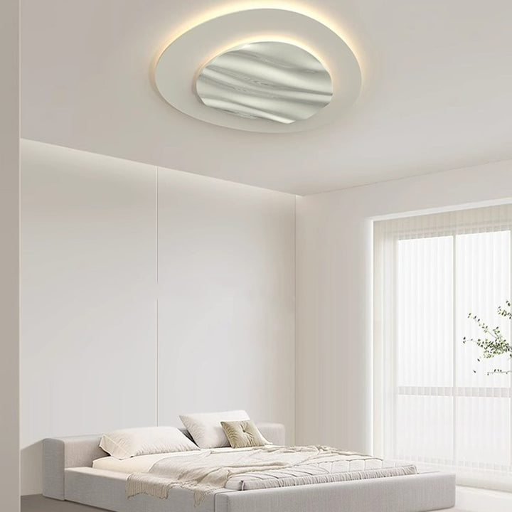 Moderno Minimalista Triángulo Redondo Cuadrado Rectángulo Ola Hardware Policarbonato LED Montaje Empotrado Luz de Techo Para Dormitorio 