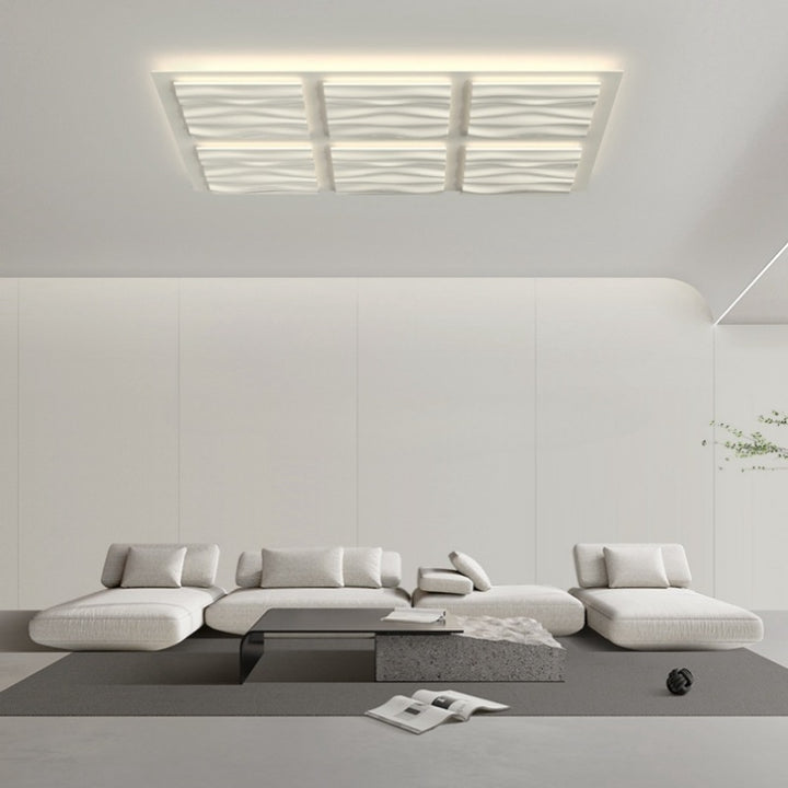 Moderno Minimalista Triángulo Redondo Cuadrado Rectángulo Ola Hardware Policarbonato LED Montaje Empotrado Luz de Techo Para Dormitorio 