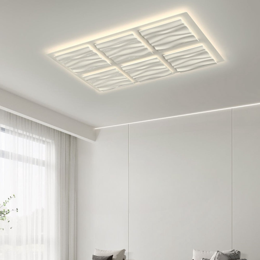Moderno Minimalista Triángulo Redondo Cuadrado Rectángulo Ola Hardware Policarbonato LED Montaje Empotrado Luz de Techo Para Dormitorio 