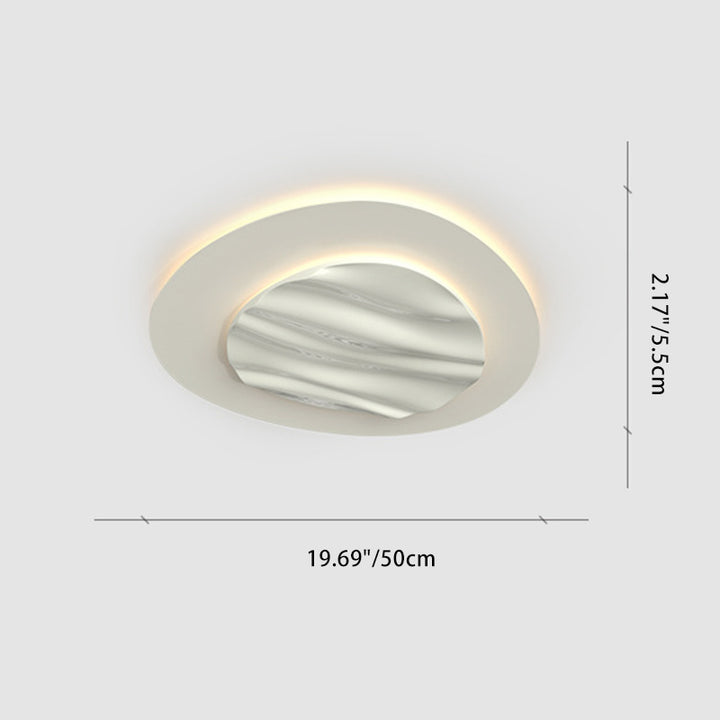 Moderno Minimalista Triángulo Redondo Cuadrado Rectángulo Ola Hardware Policarbonato LED Montaje Empotrado Luz de Techo Para Dormitorio 