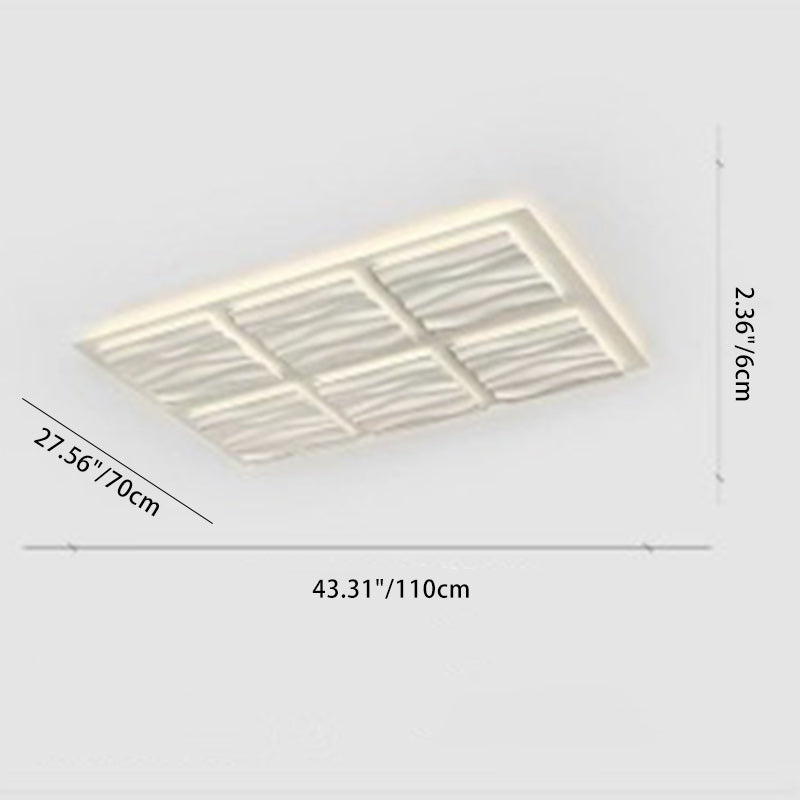 Moderno Minimalista Triángulo Redondo Cuadrado Rectángulo Ola Hardware Policarbonato LED Montaje Empotrado Luz de Techo Para Dormitorio 
