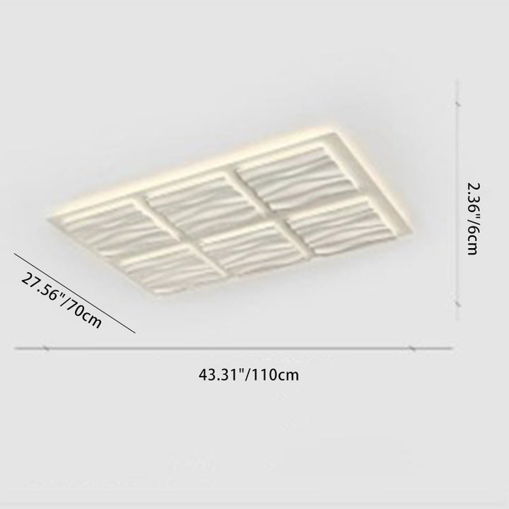 Moderno Minimalista Triángulo Redondo Cuadrado Rectángulo Ola Hardware Policarbonato LED Montaje Empotrado Luz de Techo Para Dormitorio 