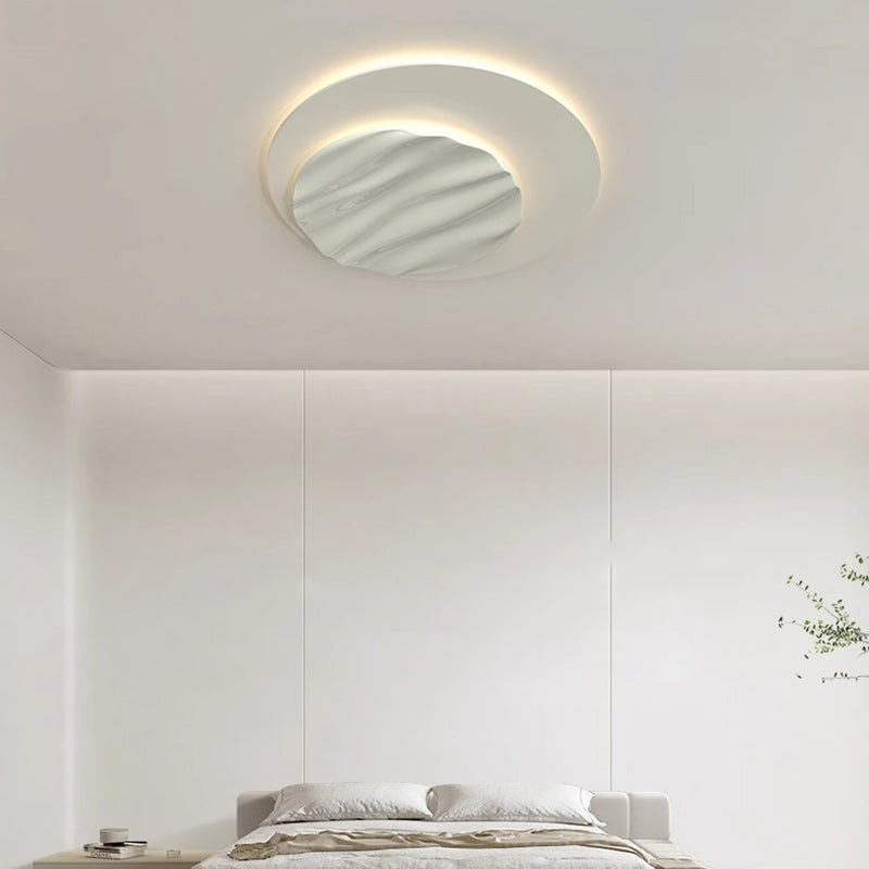 Moderno Minimalista Triángulo Redondo Cuadrado Rectángulo Ola Hardware Policarbonato LED Montaje Empotrado Luz de Techo Para Dormitorio 