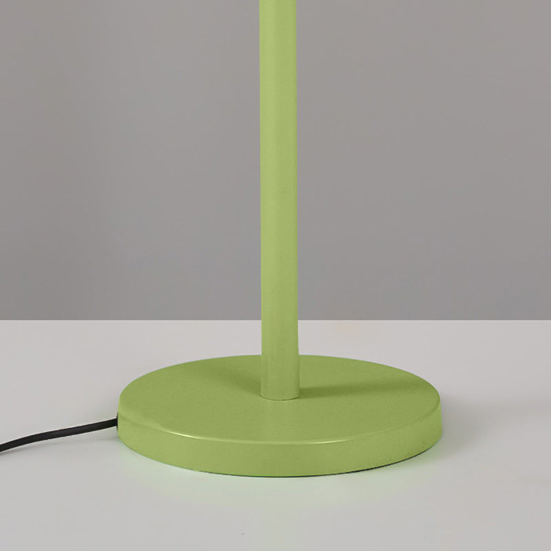 Lampadaire moderne minimaliste avec longue fleur, cadre en fer, abat-jour en verre, 2/3 lumières pour salon 