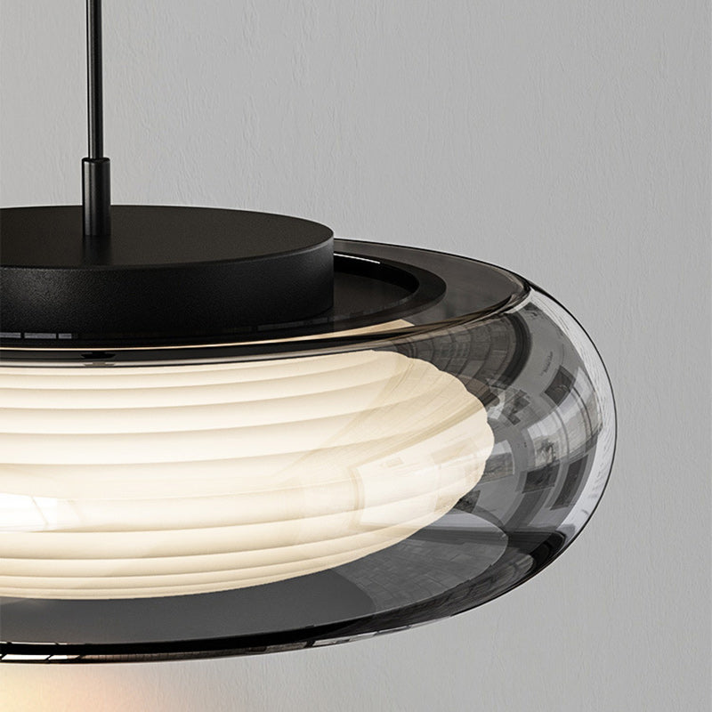 Lámpara de Aplique de Pared LED de Plástico con Pantalla de Vidrio Redonda de Hierro Curvado Minimalista Moderna para Sala de Estar 