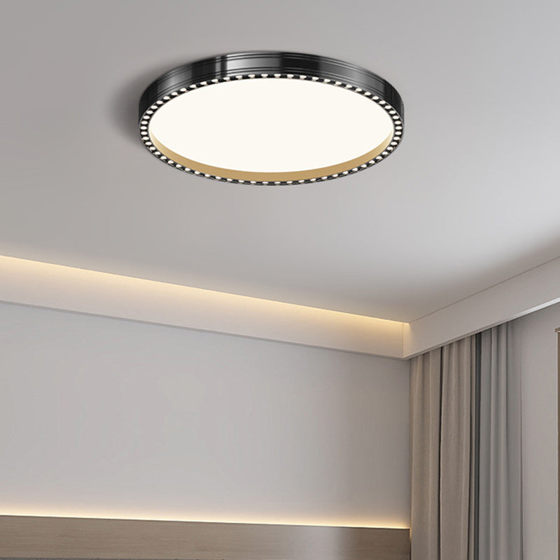 Moderne minimalistische runde aushöhlen Loch Aluminium Eisenrahmen LED Unterputz Deckenleuchte für Schlafzimmer 