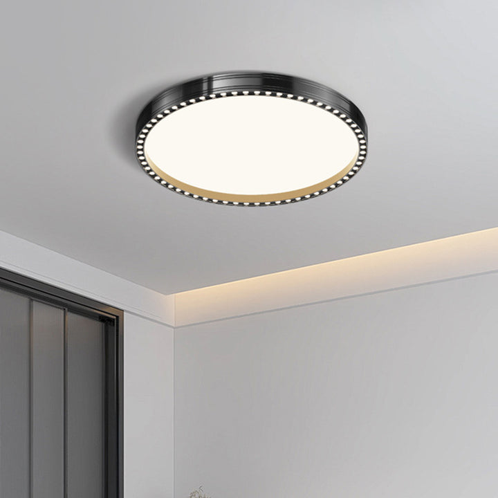 Moderne minimalistische runde aushöhlen Loch Aluminium Eisenrahmen LED Unterputz Deckenleuchte für Schlafzimmer 