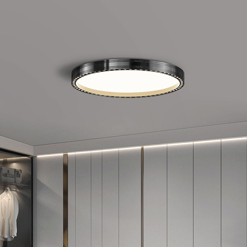 Moderne minimalistische runde aushöhlen Loch Aluminium Eisenrahmen LED Unterputz Deckenleuchte für Schlafzimmer 