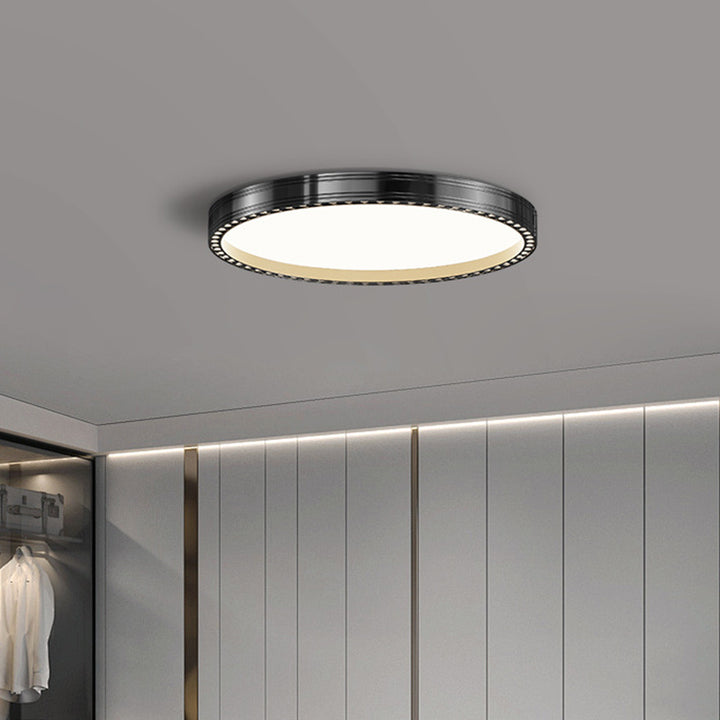 Moderne minimalistische runde aushöhlen Loch Aluminium Eisenrahmen LED Unterputz Deckenleuchte für Schlafzimmer 