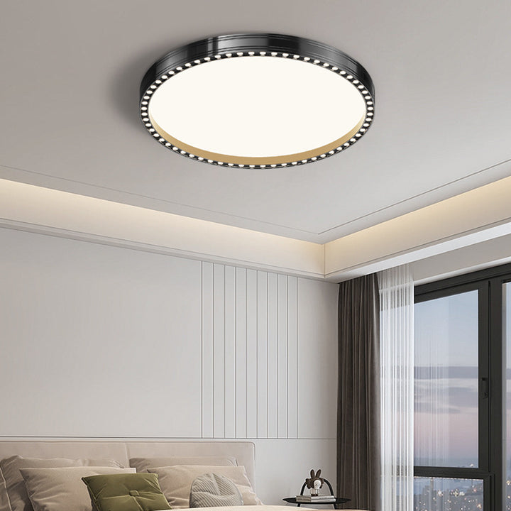 Moderne minimalistische runde aushöhlen Loch Aluminium Eisenrahmen LED Unterputz Deckenleuchte für Schlafzimmer 