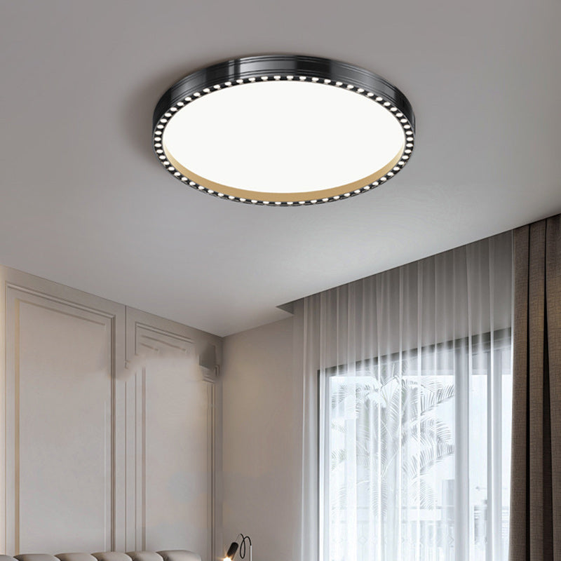 Moderne minimalistische runde aushöhlen Loch Aluminium Eisenrahmen LED Unterputz Deckenleuchte für Schlafzimmer 