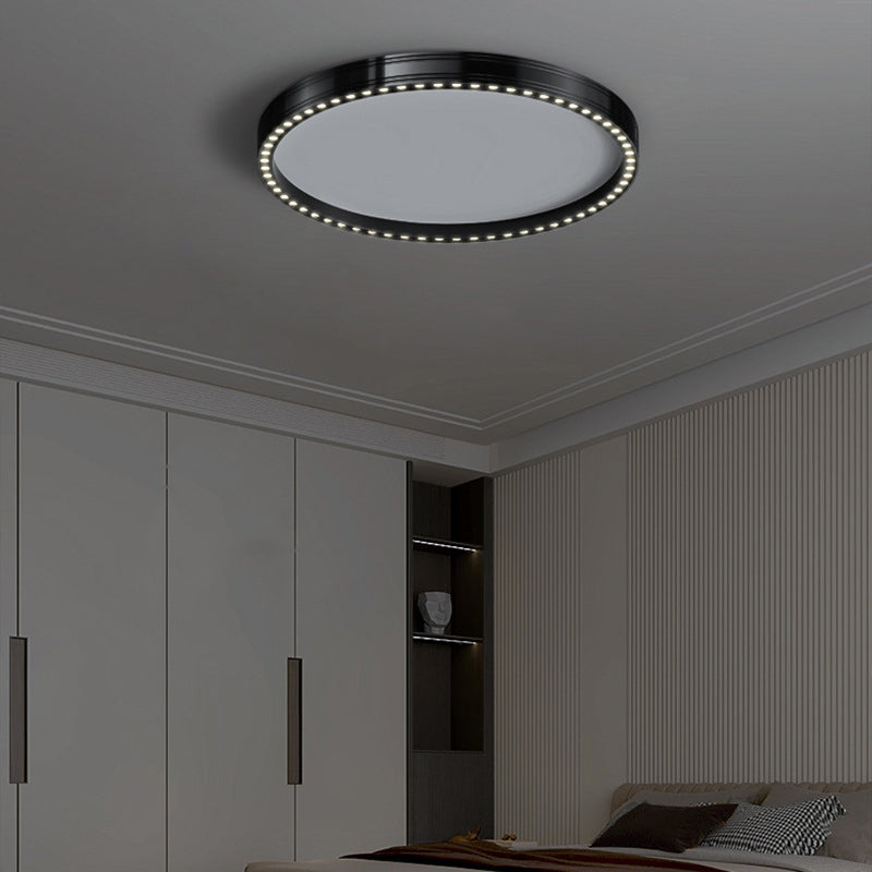 Moderne minimalistische runde aushöhlen Loch Aluminium Eisenrahmen LED Unterputz Deckenleuchte für Schlafzimmer 