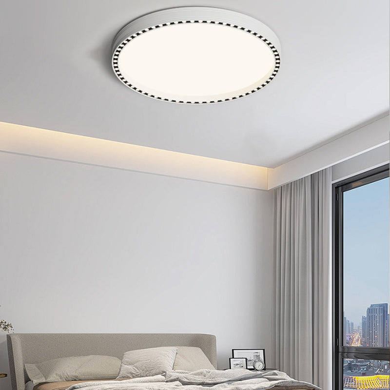 Moderne minimalistische runde aushöhlen Loch Aluminium Eisenrahmen LED Unterputz Deckenleuchte für Schlafzimmer 