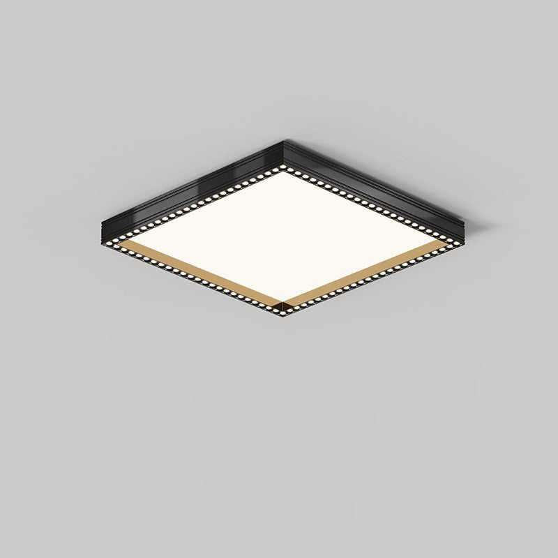 Lumière de plafond encastrée LED à cadre carré rectangulaire creux en aluminium et fer moderne minimaliste pour salon 