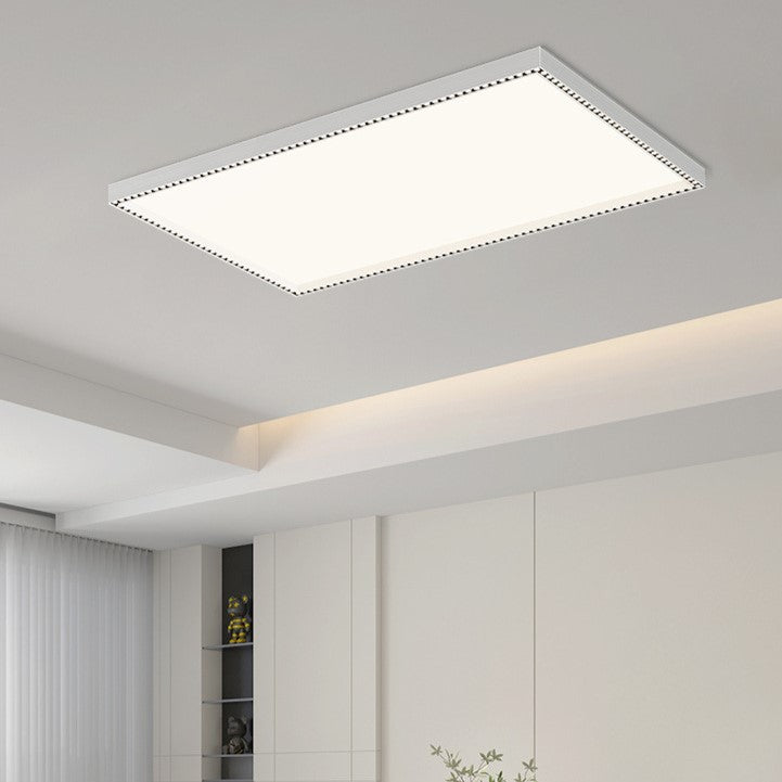 Lumière de plafond encastrée LED à cadre carré rectangulaire creux en aluminium et fer moderne minimaliste pour salon 