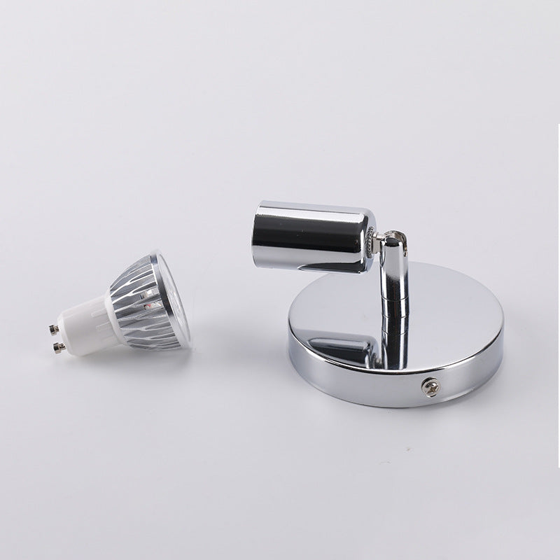 Simplicité Moderne Angle Ajustable Cylindre Rond Abat-jour en Acier Inoxydable Spot 1-Lumière Plafonnier Semi-Encastré Pour Salon 
