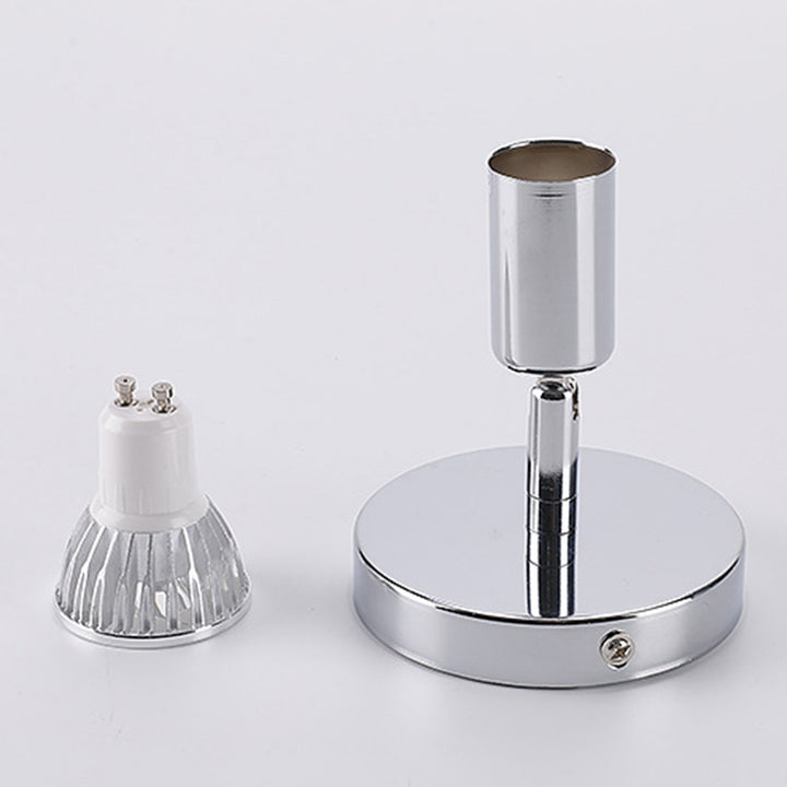 Simplicité Moderne Angle Ajustable Cylindre Rond Abat-jour en Acier Inoxydable Spot 1-Lumière Plafonnier Semi-Encastré Pour Salon 