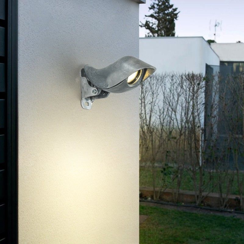Zeitgenössische industrielle wasserdichte runde Vogelform Aluminium LED Wandleuchte Lampe für Terrasse im Freien 