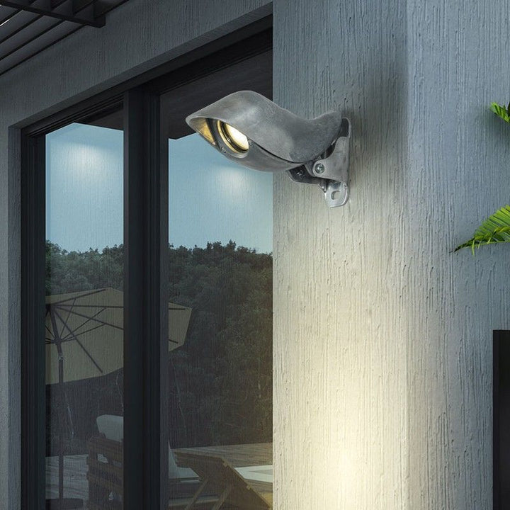 Applique murale LED en aluminium de forme ronde d'oiseau industrielle contemporaine étanche pour patio extérieur 