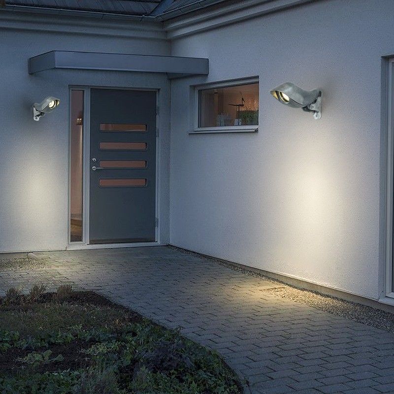 Zeitgenössische industrielle wasserdichte runde Vogelform Aluminium LED Wandleuchte Lampe für Terrasse im Freien 