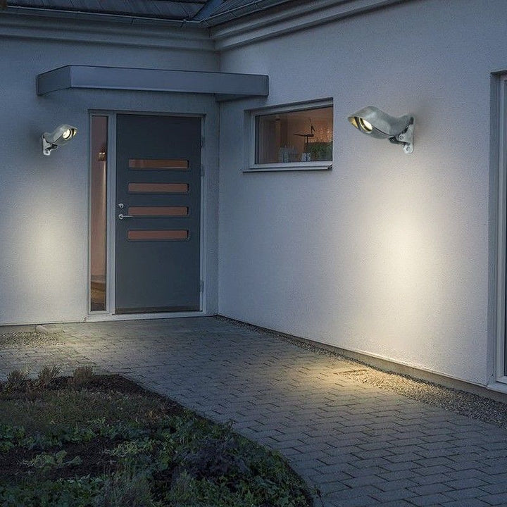 Zeitgenössische industrielle wasserdichte runde Vogelform Aluminium LED Wandleuchte Lampe für Terrasse im Freien 