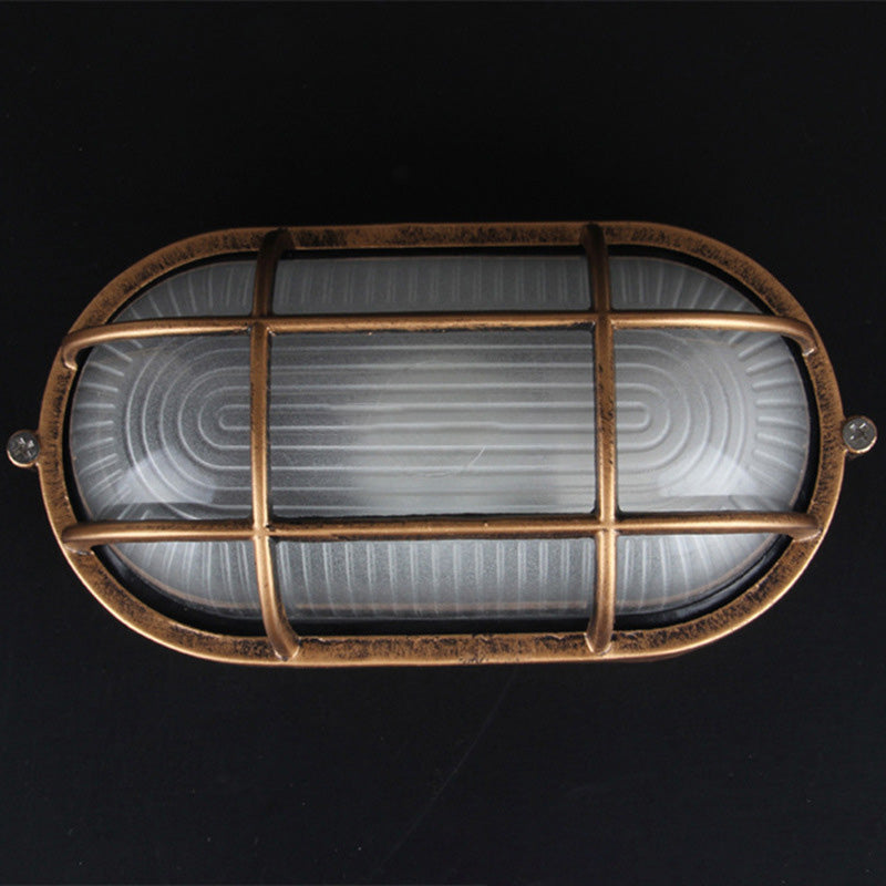 Lustre encastré 1 lumière avec abat-jour en verre, cadre en aluminium rectangulaire carré étanche de style vintage traditionnel pour salle de bain 