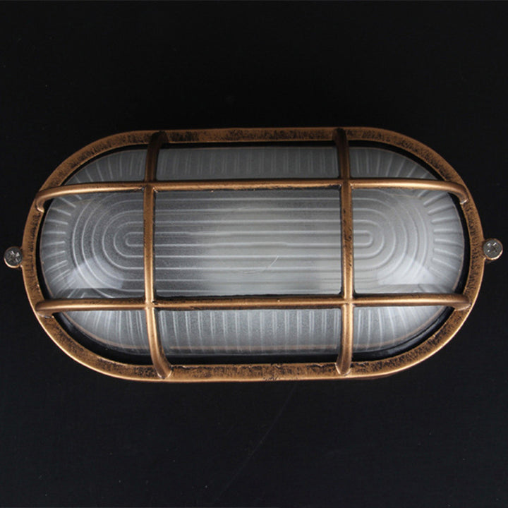 Lustre encastré 1 lumière avec abat-jour en verre, cadre en aluminium rectangulaire carré étanche de style vintage traditionnel pour salle de bain 