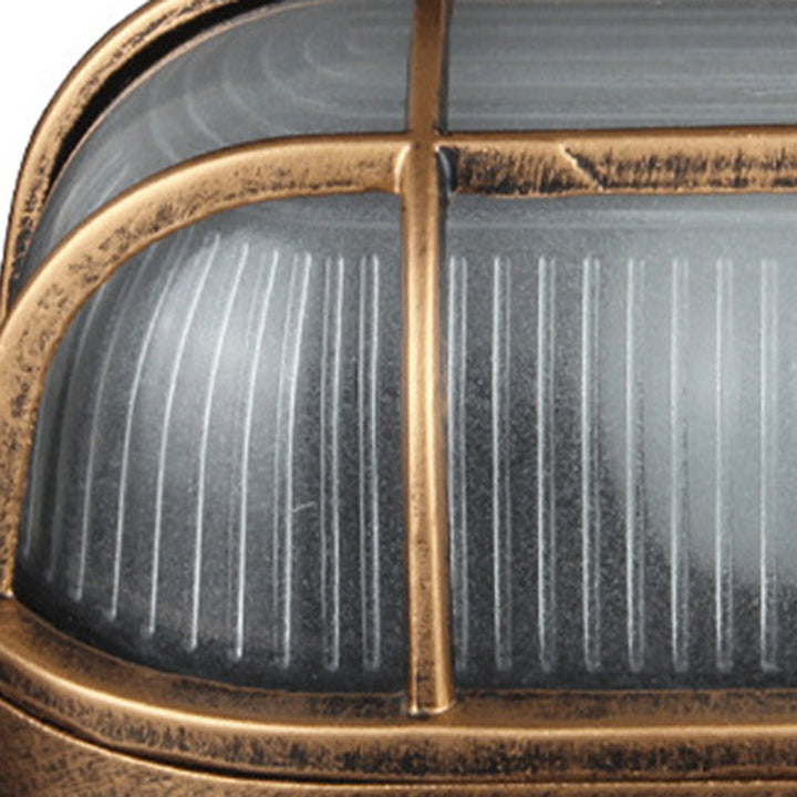 Lustre encastré 1 lumière avec abat-jour en verre, cadre en aluminium rectangulaire carré étanche de style vintage traditionnel pour salle de bain 