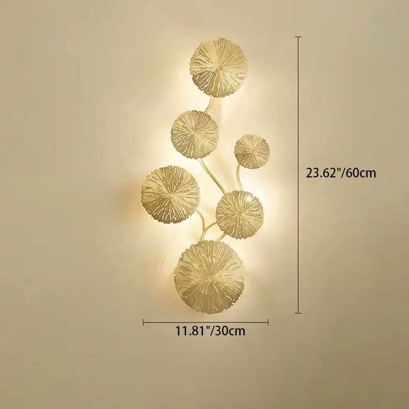 Applique Murale Moderne de Luxe en Acier Inoxydable avec Branche Ronde et Feuille, 4/5/6/8 Lumières pour Salon 