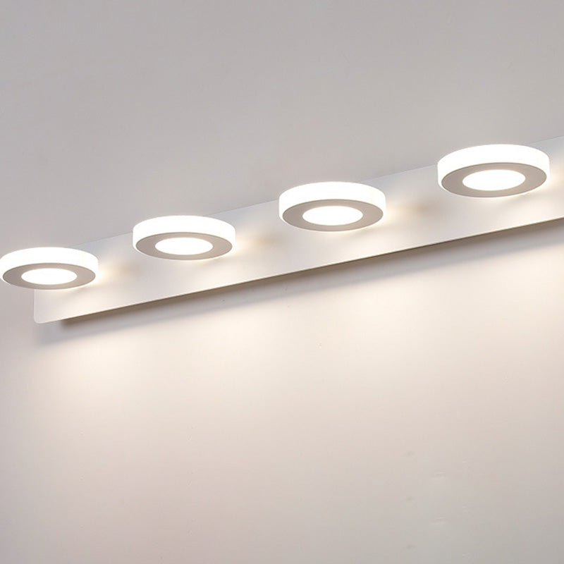 Moderne minimalistische Rechteck rund quadratisch Eisen Acryl LED Eitelkeit Licht Wandleuchte Lampe für Badezimmer 