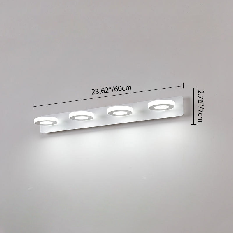 Moderne minimalistische Rechteck rund quadratisch Eisen Acryl LED Eitelkeit Licht Wandleuchte Lampe für Badezimmer 