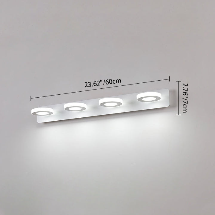 Moderne minimalistische Rechteck rund quadratisch Eisen Acryl LED Eitelkeit Licht Wandleuchte Lampe für Badezimmer 