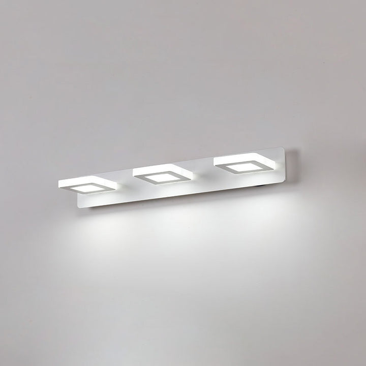 Moderne minimalistische Rechteck rund quadratisch Eisen Acryl LED Eitelkeit Licht Wandleuchte Lampe für Badezimmer 