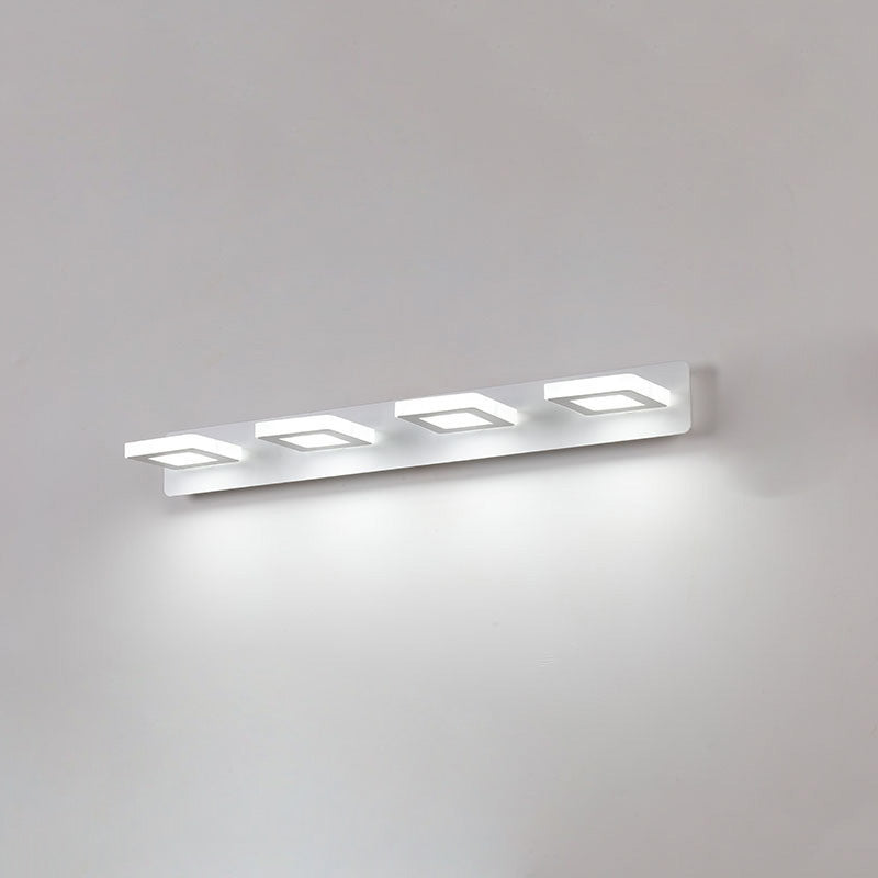 Moderne minimalistische Rechteck rund quadratisch Eisen Acryl LED Eitelkeit Licht Wandleuchte Lampe für Badezimmer 