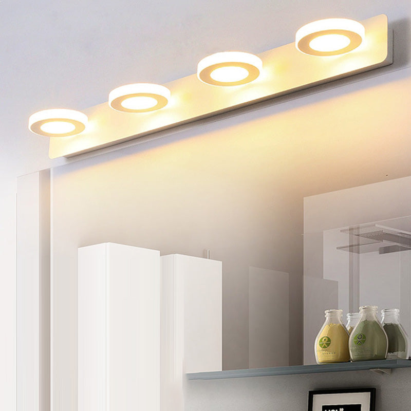 Moderne minimalistische Rechteck rund quadratisch Eisen Acryl LED Eitelkeit Licht Wandleuchte Lampe für Badezimmer 