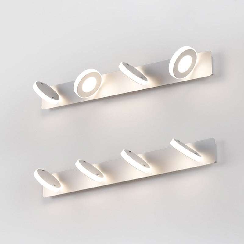 Moderne minimalistische Rechteck rund quadratisch Eisen Acryl LED Eitelkeit Licht Wandleuchte Lampe für Badezimmer 
