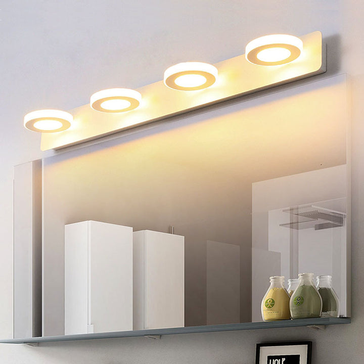 Moderne minimalistische Rechteck rund quadratisch Eisen Acryl LED Eitelkeit Licht Wandleuchte Lampe für Badezimmer 