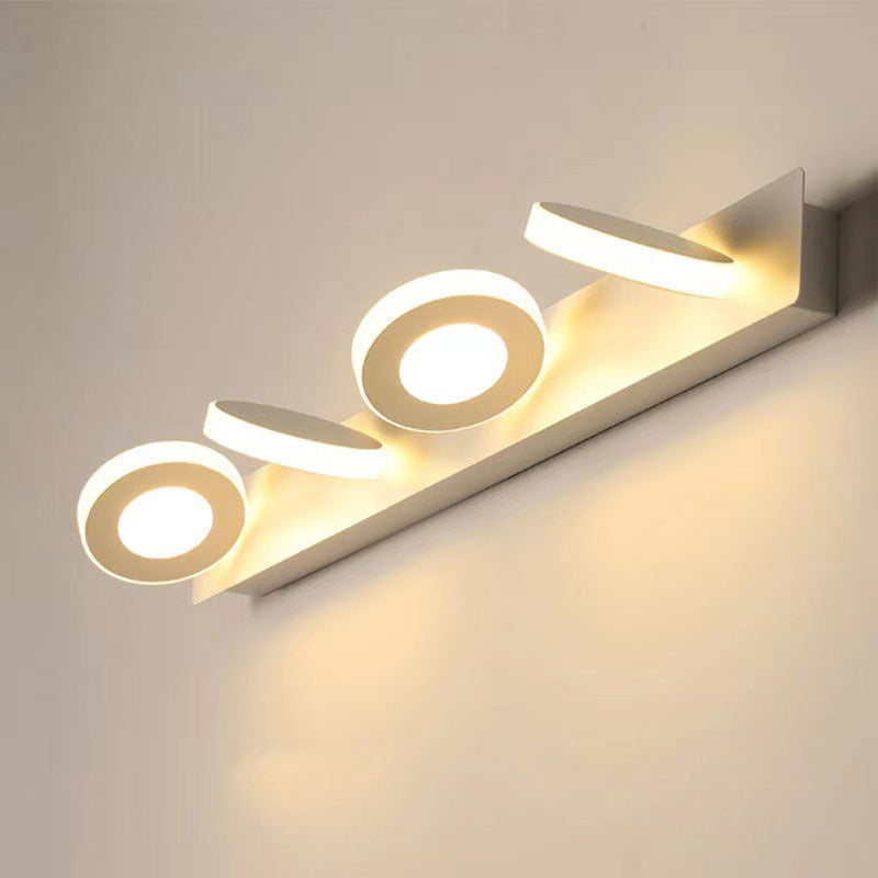 Moderne minimalistische Rechteck rund quadratisch Eisen Acryl LED Eitelkeit Licht Wandleuchte Lampe für Badezimmer 