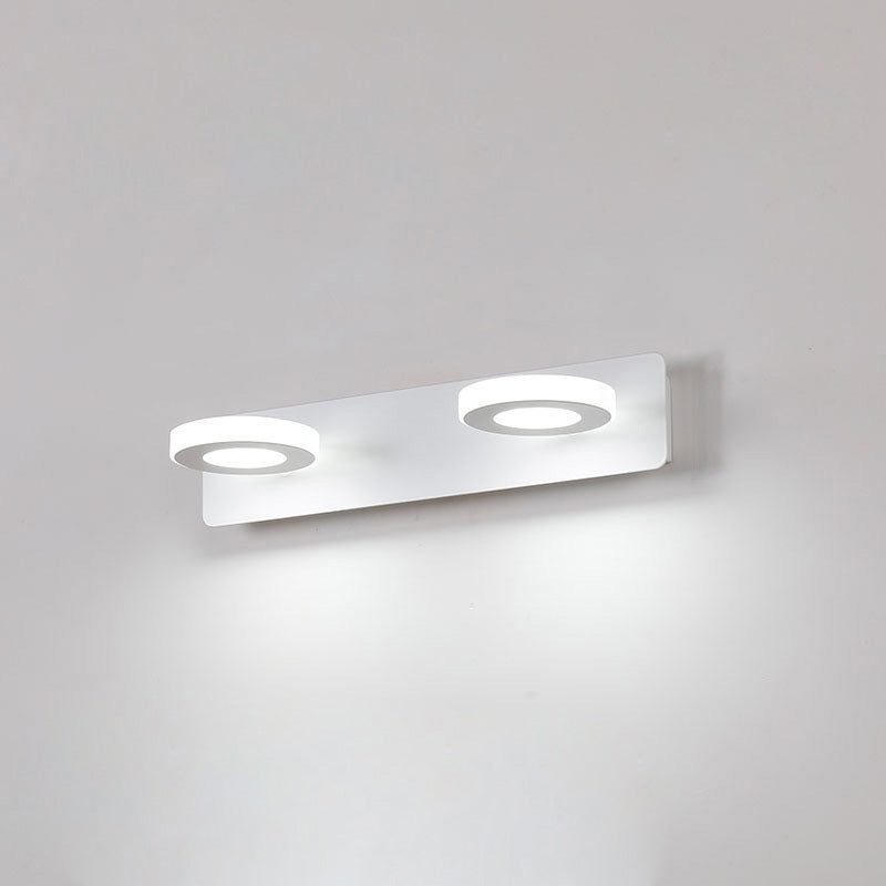 Moderne minimalistische Rechteck rund quadratisch Eisen Acryl LED Eitelkeit Licht Wandleuchte Lampe für Badezimmer 