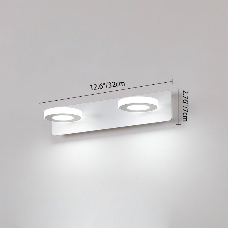 Moderne minimalistische Rechteck rund quadratisch Eisen Acryl LED Eitelkeit Licht Wandleuchte Lampe für Badezimmer 