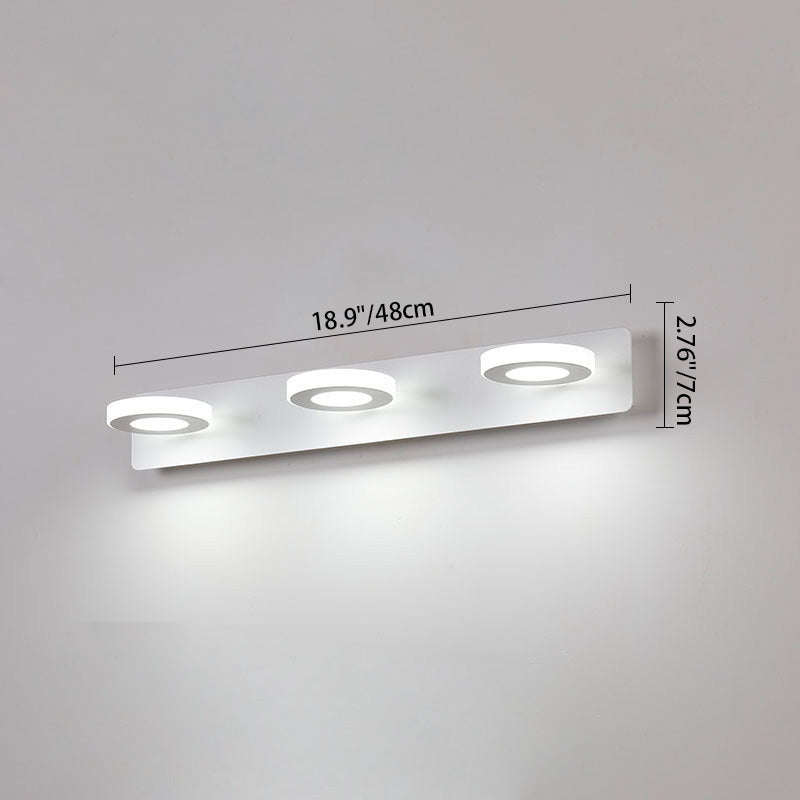 Moderne minimalistische Rechteck rund quadratisch Eisen Acryl LED Eitelkeit Licht Wandleuchte Lampe für Badezimmer 