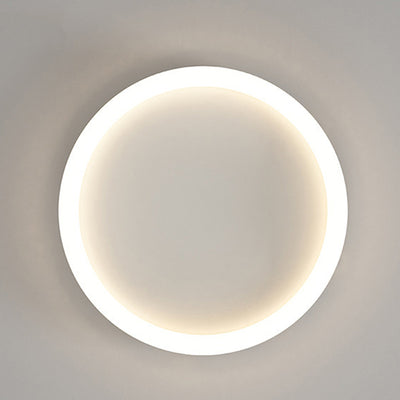 Plafonnier LED moderne minimaliste rond avec cadre en fer et abat-jour en acrylique pour salon 