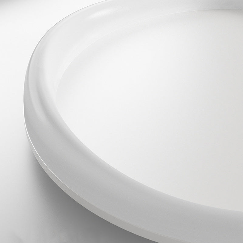 Plafonnier LED moderne minimaliste rond avec cadre en fer et abat-jour en acrylique pour salon 