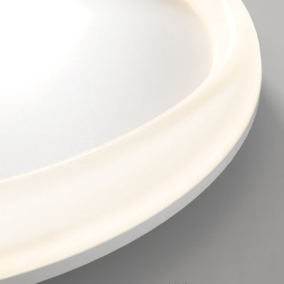 Plafonnier LED moderne minimaliste rond avec cadre en fer et abat-jour en acrylique pour salon 