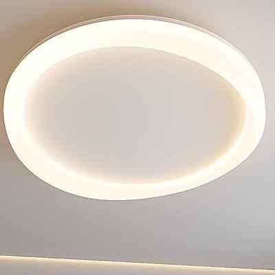 Plafonnier LED moderne minimaliste rond avec cadre en fer et abat-jour en acrylique pour salon 