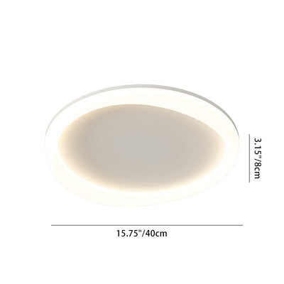 Plafonnier LED moderne minimaliste rond avec cadre en fer et abat-jour en acrylique pour salon 