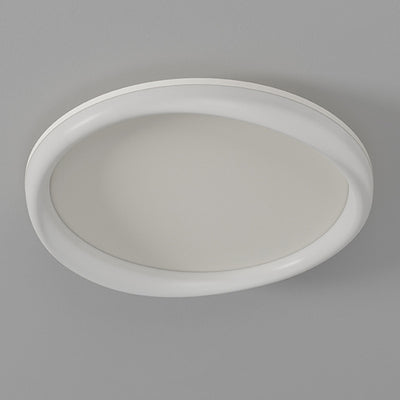 Plafonnier LED moderne minimaliste rond avec cadre en fer et abat-jour en acrylique pour salon 